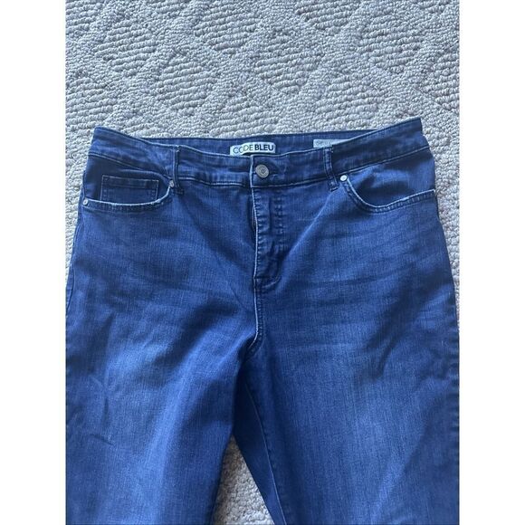 Code Blue Women's Chelsea Straight Jeans Size 16 Petite Short Cropped - Picture 2 of 6